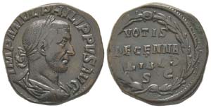Philippus I 244 - 249
Sestertius, Rome ... 
