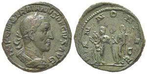 Trajanus Decius 249 - 251
Sestertius, Rome, ... 