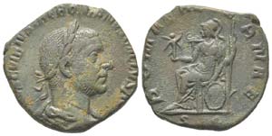 Trebonianus Gallus 251 - 253
Sestertius, ... 