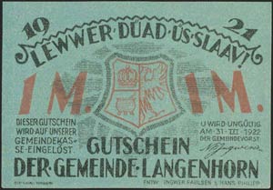 GERMANY: 1 Mk (31.3.1922) by ... 