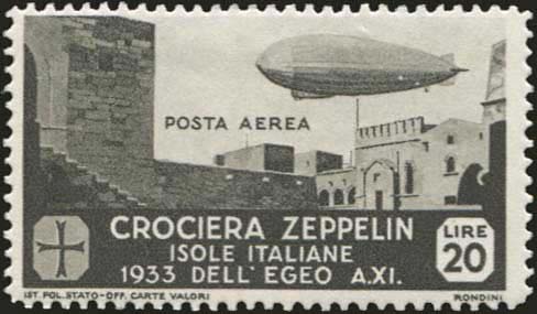 GREECE: 1933 Zeppelin, complete ... 