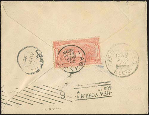 GREECE: Cover franked with 25l. ... 