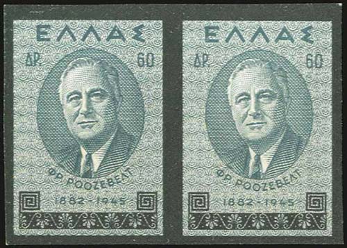 GREECE: 60dr 1945 F.Roosevelt, ... 