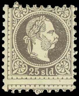 25sld 1867 violet-brown perf. 9 ... 