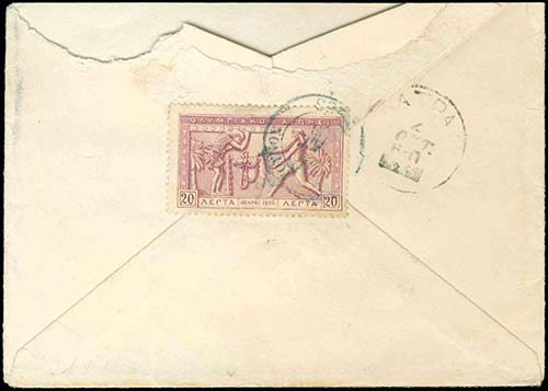 GREECE: Cover to Arta, franked on ... 
