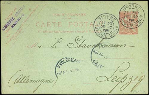 French Levant postal card print ... 