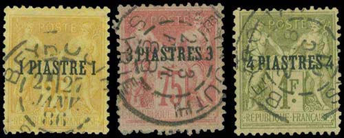 Sage French stamps surcharges in ... 