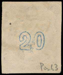 GREECE: 20l. blue (pos.63) with CF ... 