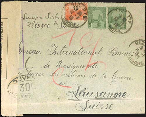 GREECE: Cover fr. with 2x5c+15/10c ... 