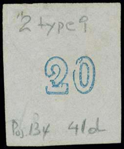 GREECE: 20l. blue (pos.134) with ... 