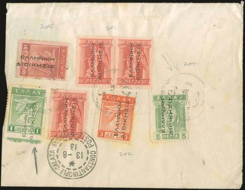 GREECE: Posthorn 24*19.7.1913 on ... 