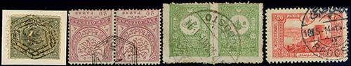 GREECE: 22 Ottoman stamps canc. ... 
