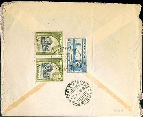 CYPRUS: Registered cover fr. with ... 