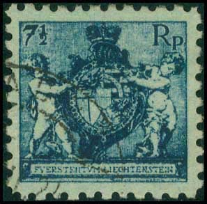 7 1/2Rp 1921 Coat of arms perf 9 ... 