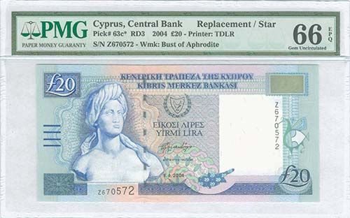  BANKNOTES OF CYPRUS - CYPRUS: 20 ... 