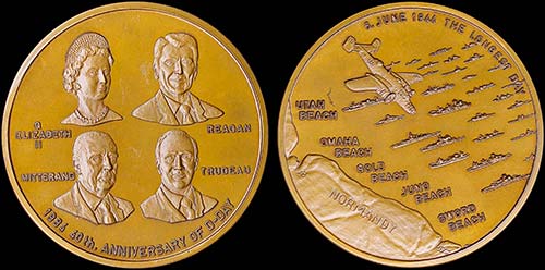Bronze medal (1984) commemorating ... 