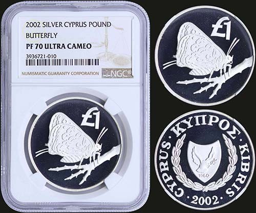 CYPRUS: 1 Pound (2002) in silver ... 