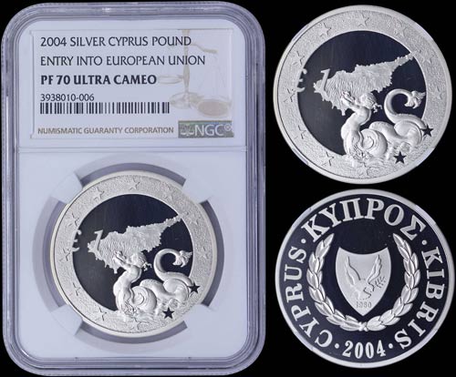 CYPRUS: 1 Pound (2004) in silver ... 