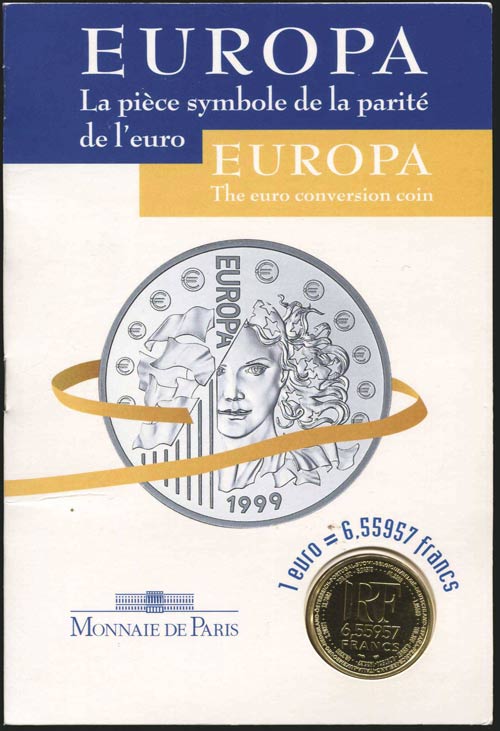 FRANCE: 1 euro (1999) in silver ... 