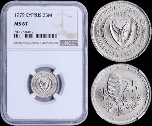 CYPRUS: 25 Mils (1979) in ... 
