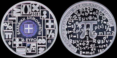 GREECE: 6 Euro (2018) in silver ... 
