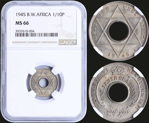 BRITISH WEST AFRICA: 1/10 Penny ... 