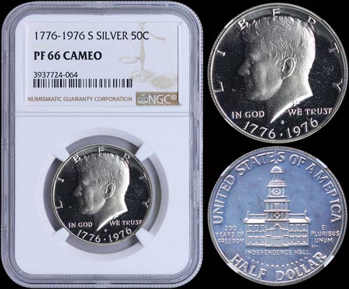 USA: 50 Cents (1976 S) in silver ... 