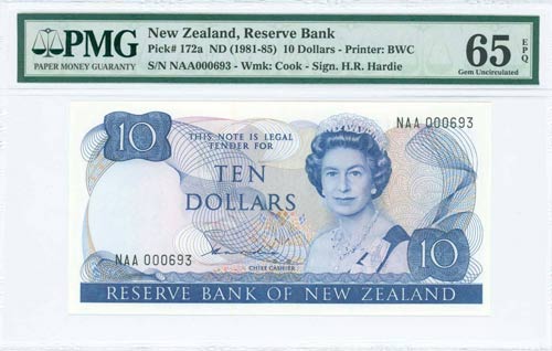 NEW ZEALAND: 10 Dollars (ND ... 