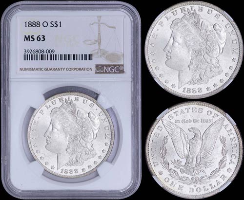 USA: 1 Dollar (1888 O) in silver ... 