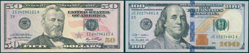 USA: Set of 7 banknotes including ... 