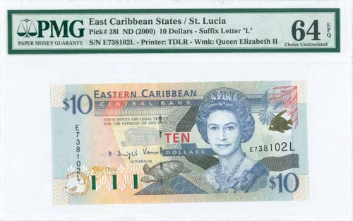 EAST CARIBBEAN STATES: 10 Dollars ... 