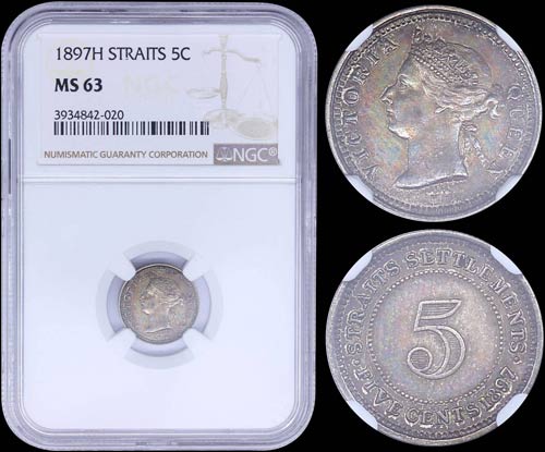 STRAITS SETTLEMENTS: 5 Cents (1897 ... 