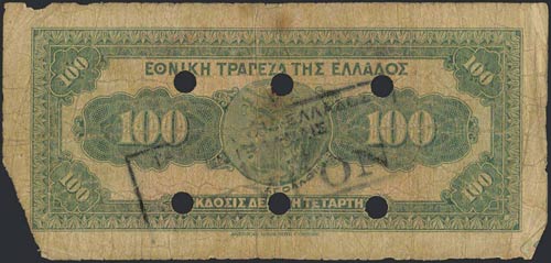 GREECE: 100 Drachmas (6.1927) of ... 