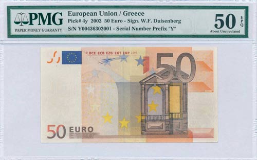 GREECE: 50 Euro (2002) in orange ... 