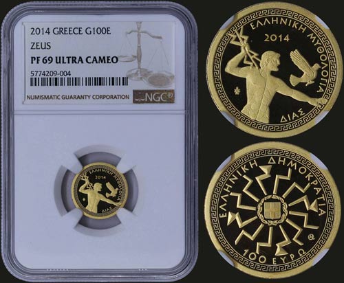 GREECE: 100 Euro (2014) in gold ... 