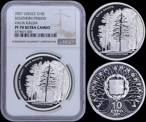 GREECE: 10 Euro (2007) in silver ... 