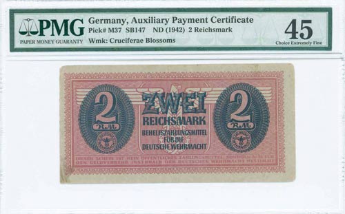 GREECE: 2 Reichsmark (ND 1942) in ... 
