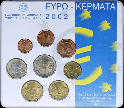 GREECE: 1 cent to 2 Euro (2002) (8 ... 
