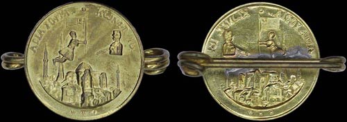 GREECE: Gilt pin that commemorates ... 