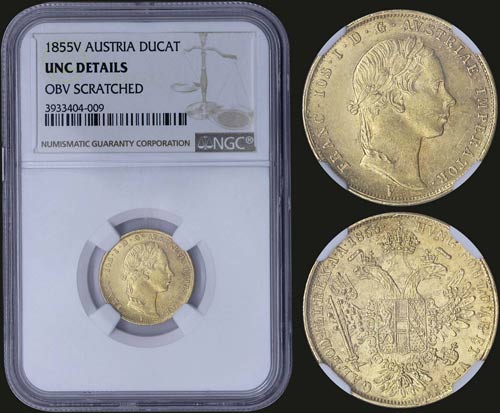 AUSTRIA: Ducat (1855 V) in gold ... 