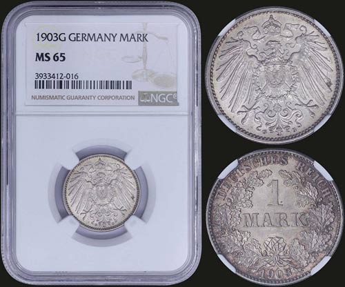 GERMANY: 1 Mark (1903 G) in silver ... 
