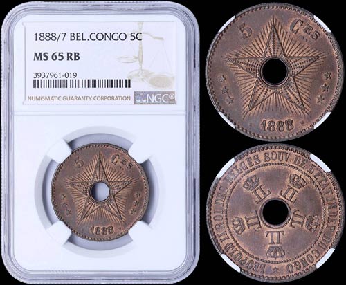 BELGIAN CONGO: 5 Centimes (1888/7) ... 