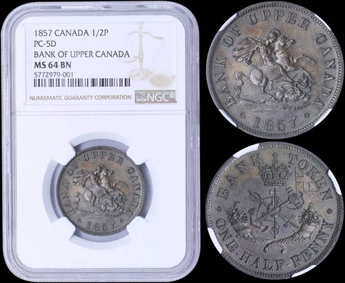 CANADA / UPPER CANADA: 1/2 Penny ... 