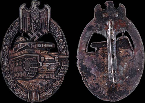 GERMANY: Panzer badge (bronze). It ... 