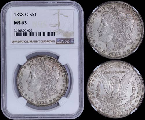 USA: 1 Dollar (1898 O) in silver ... 