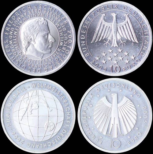 GERMANY: Set of 2 Euro (2005) ... 