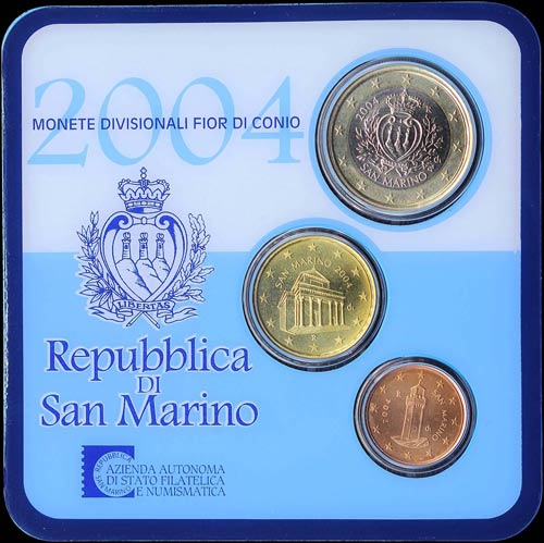 SAN MARINO: Euro set of 3 pieces ... 