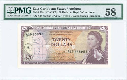 EAST CARIBBEAN STATES: 20 Dollars ... 