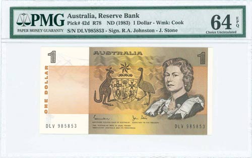 AUSTRALIA: 1 Dollar (ND 1983) in ... 