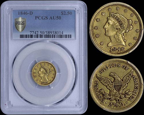 USA: 2-1/2 Dollars (1846 D) in ... 